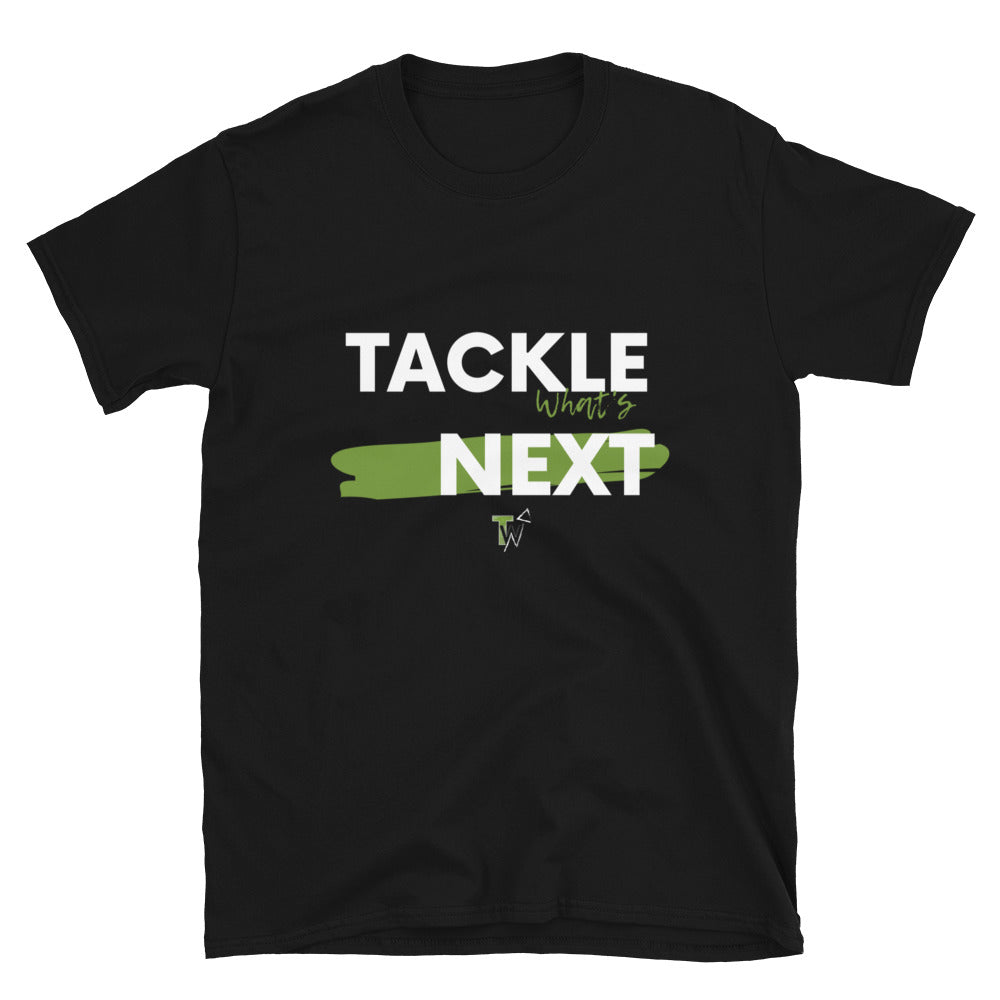 Tackle What's Next Paint Stroke | Short-Sleeve Unisex T-Shirt (Black)