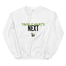 Load image into Gallery viewer, Tackle What&#39;s Next | Unisex Crewneck (Black, White)

