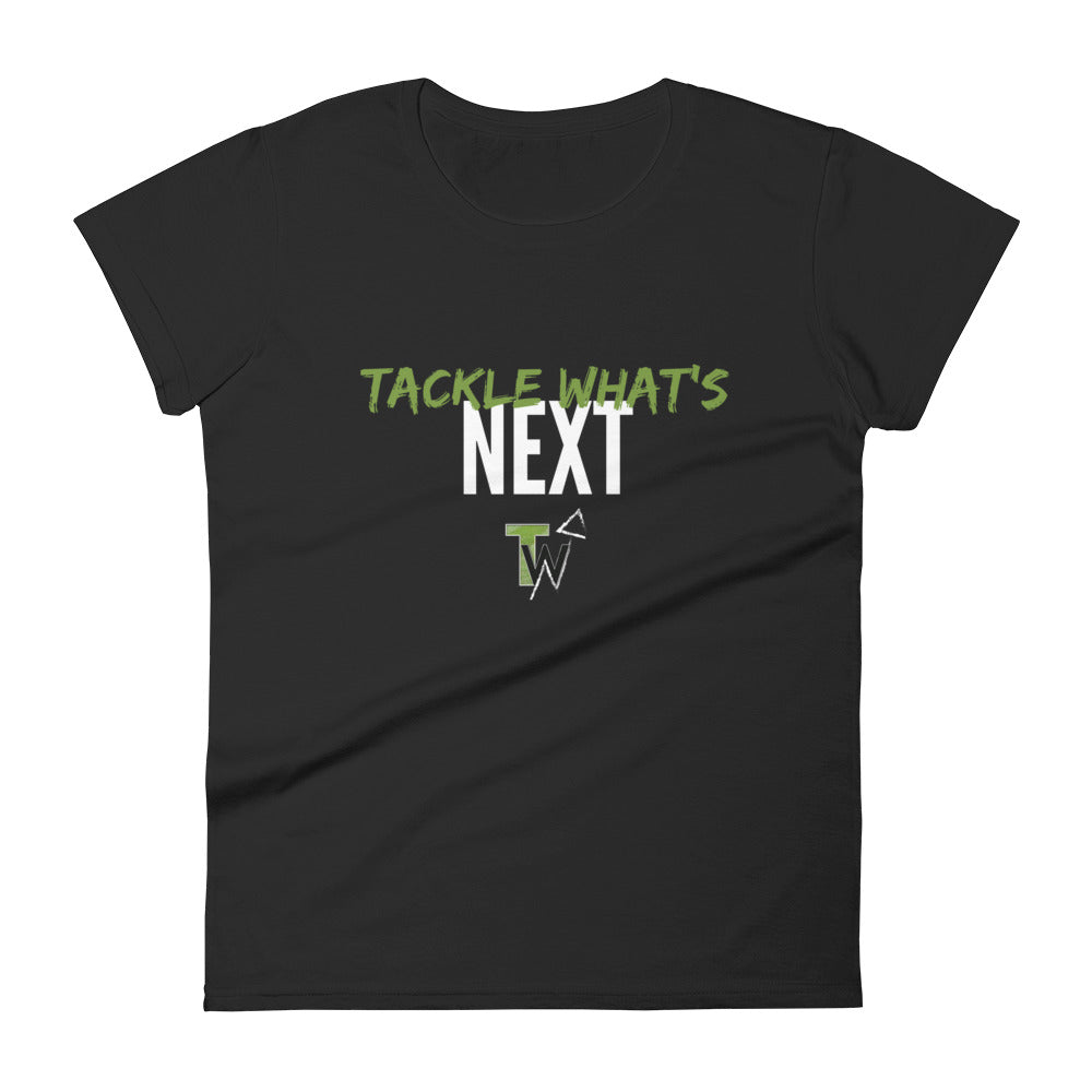 Tackle What's Next | Women's Short Sleeve T-Shirt (Black)