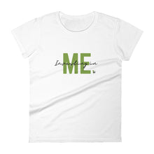 Load image into Gallery viewer, Investing in Me Script | Women&#39;s Short Sleeve T-Shirt (Black, White)
